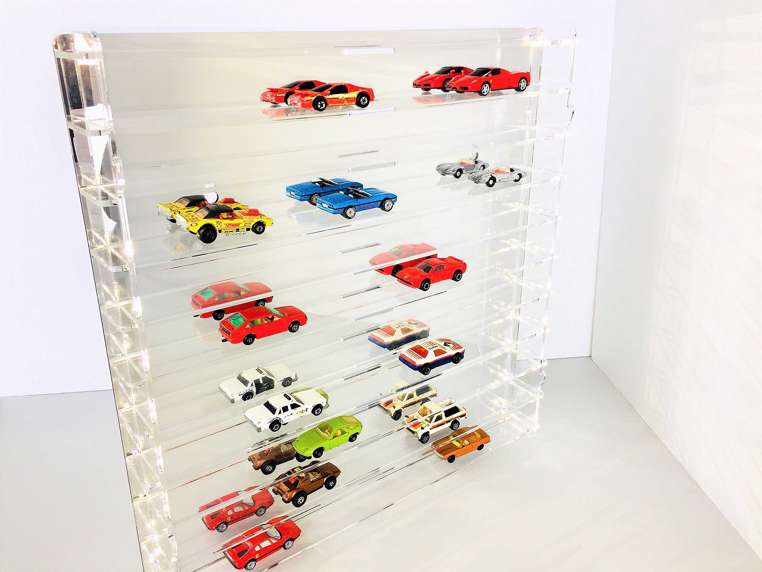 Technical Laser 1: 60.4.2l10b/50.e of Transparent Methacrylate, Glazed Case Mirror, Mounted Measures 50 x 50 x 5 cm (altoxanchoxfondo), Set of 15 pieces