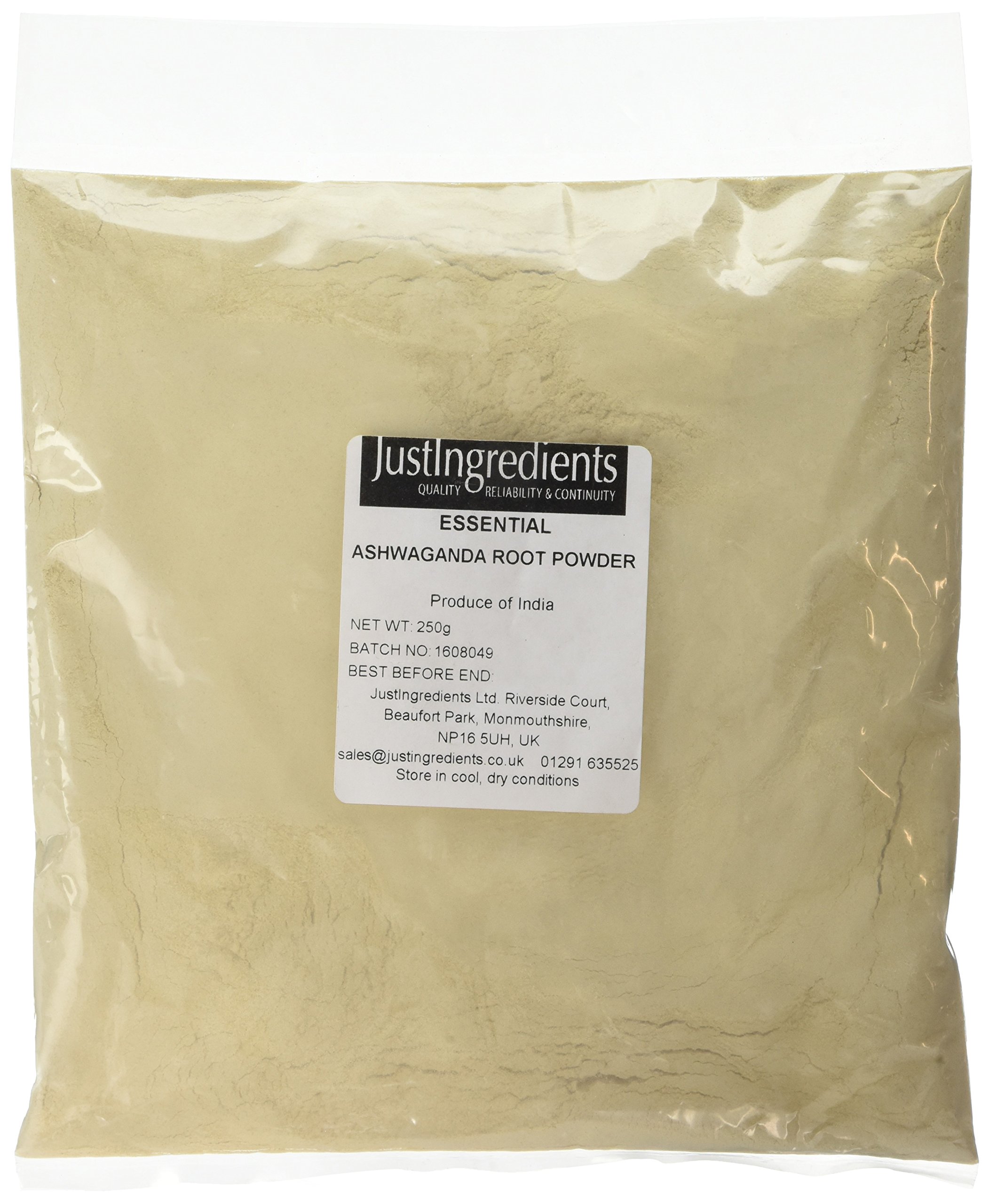 JustIngredients Essentials Ashwagandha Root Powder, 250 g