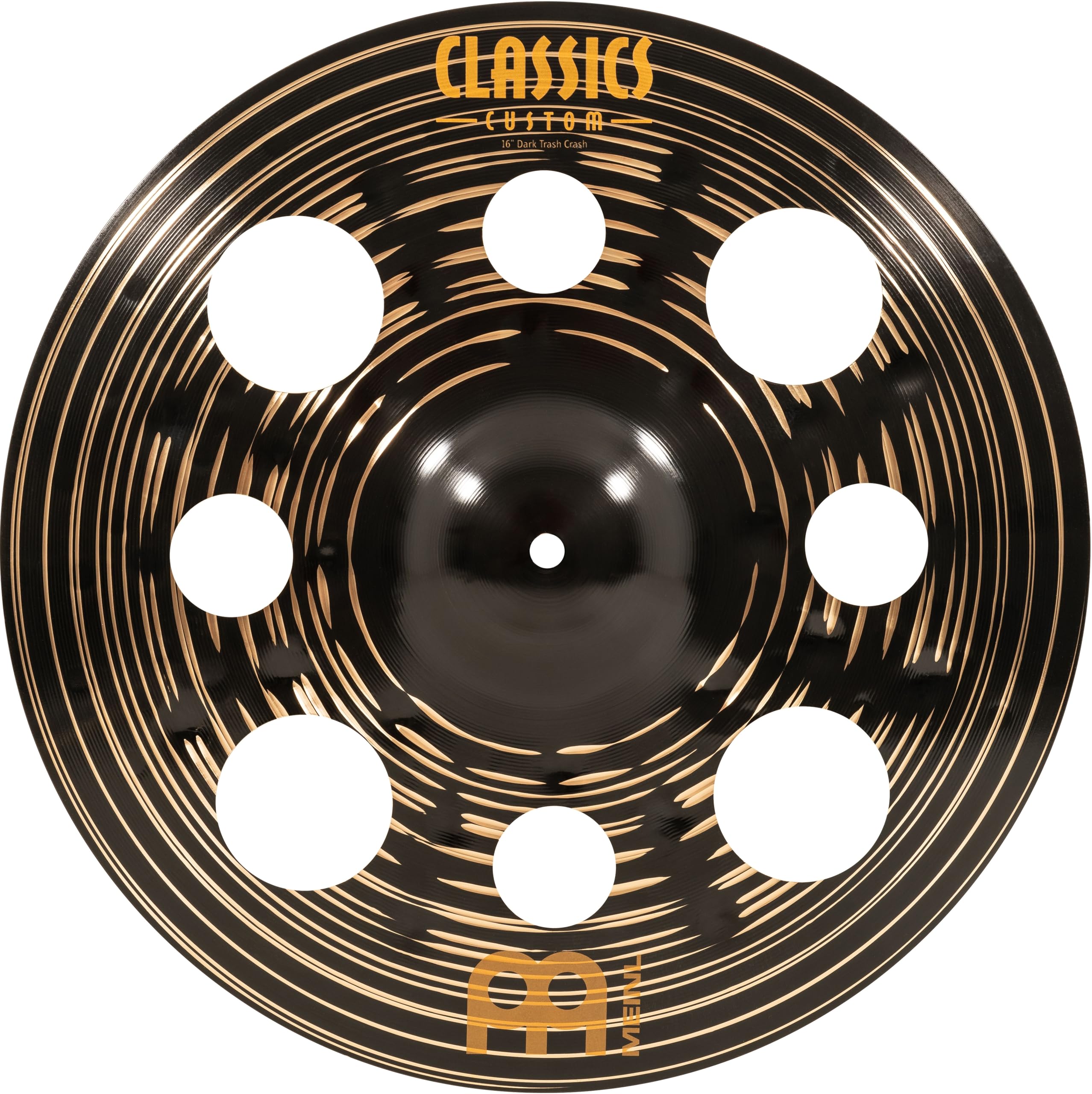 Meinl Cymbals Classics Custom Dark Trash Crash Cymbal 16 inch (Video) for Drum Set (40,64cm) B12 Bronze, Dark Finish, Made in Germany (CC16DATRC)