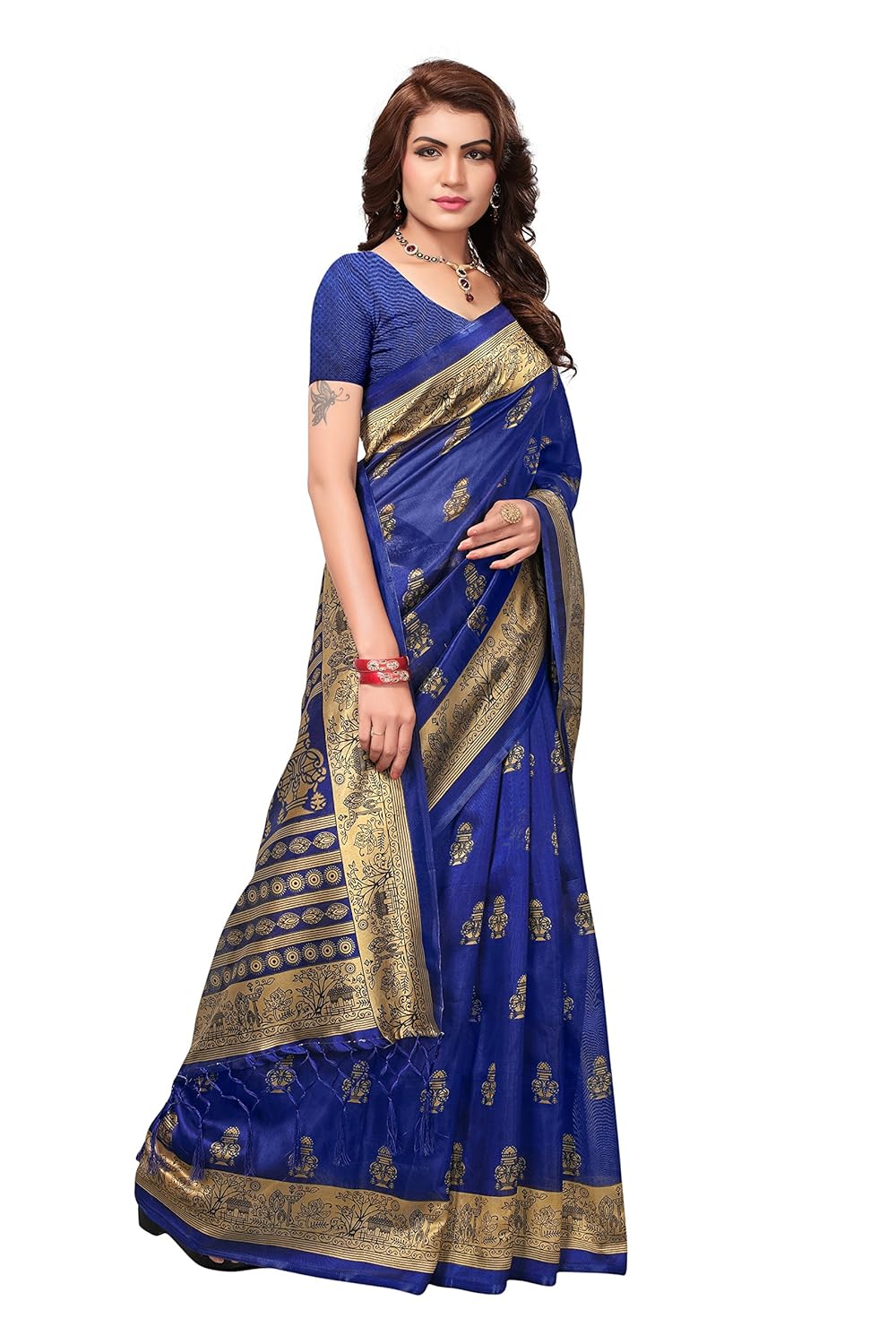 anni designer silk saree with blouse piece