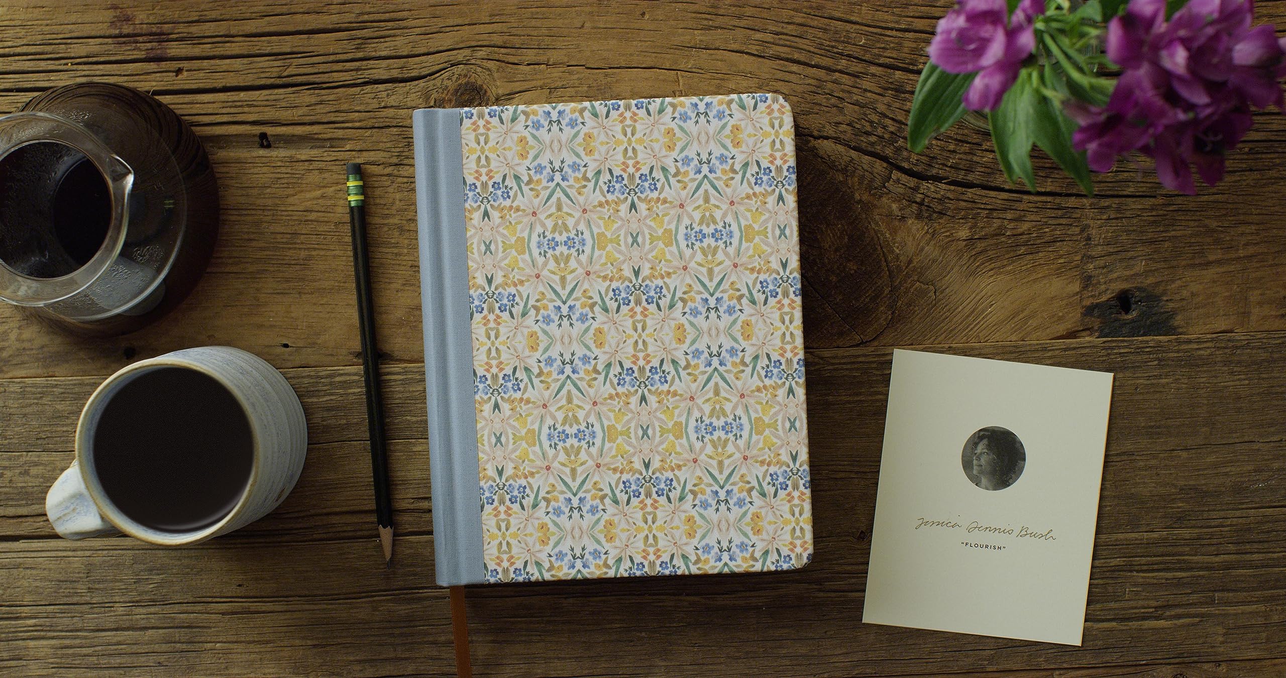 ESV Single Column Journaling Bible, Artist Series (Cloth over Board, Jessica Dennis Bush, Flourish): Holy Bible, English Standard Version