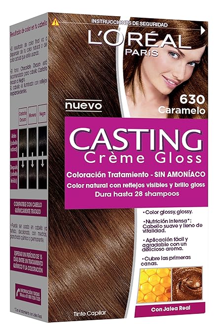 Tinte Para Cabello Permanente Casting Créme Gloss Loréal Paris 630 Caramelo