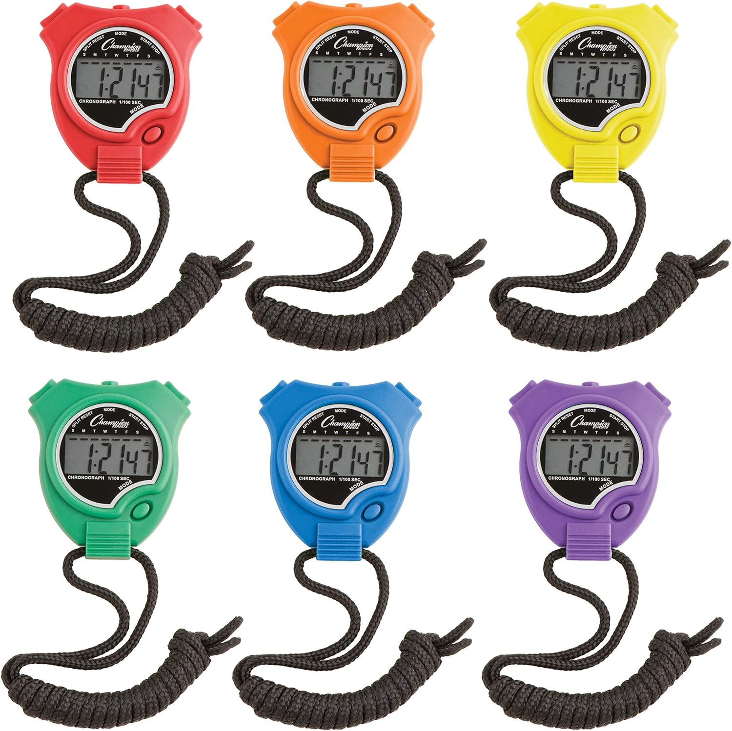 Champion Sports Stopwatch Timer Set Waterproof, Handheld