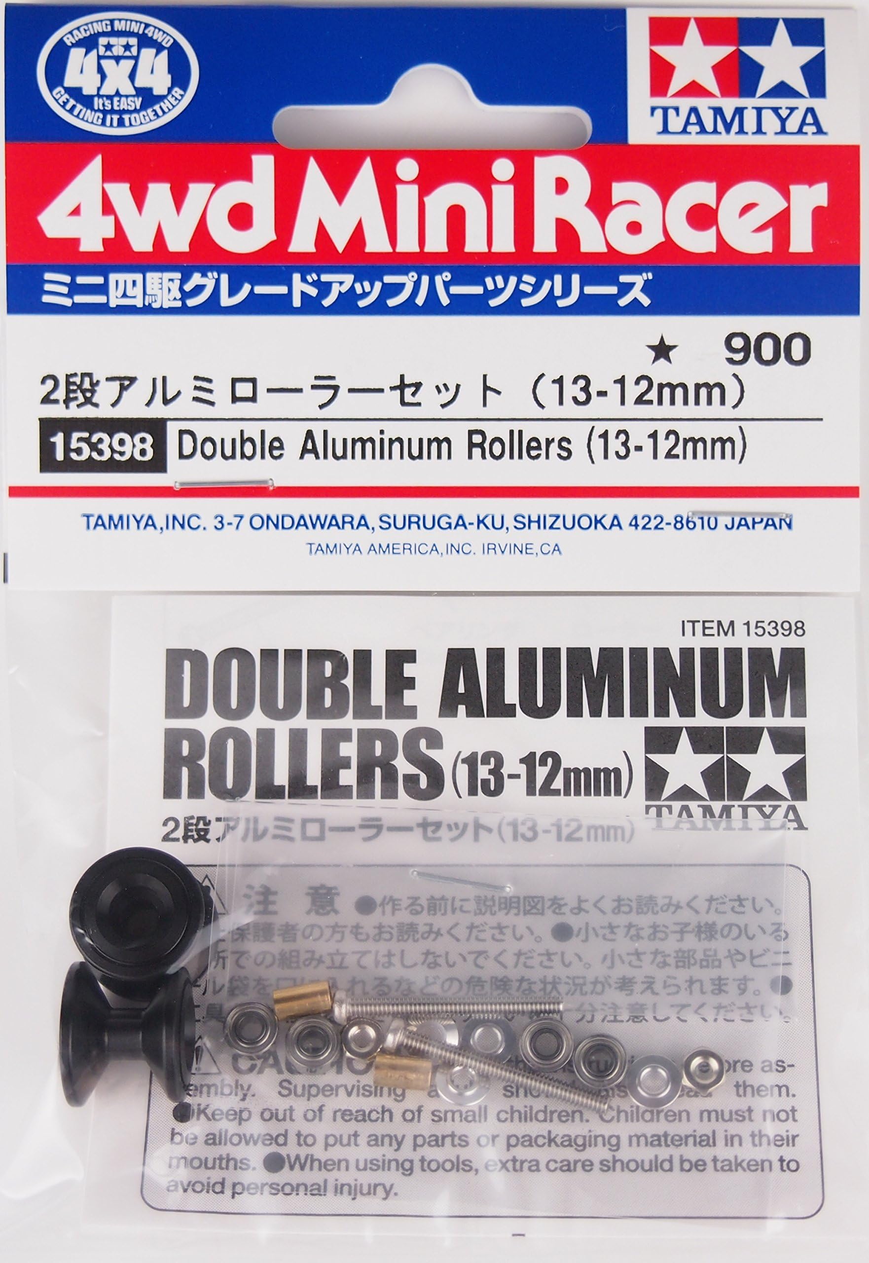 RCECHO® Tamiya Mini 4WD Model Racing Double Aluminum Rollers (13-12mm) 15398 174; Full Version Apps Edition