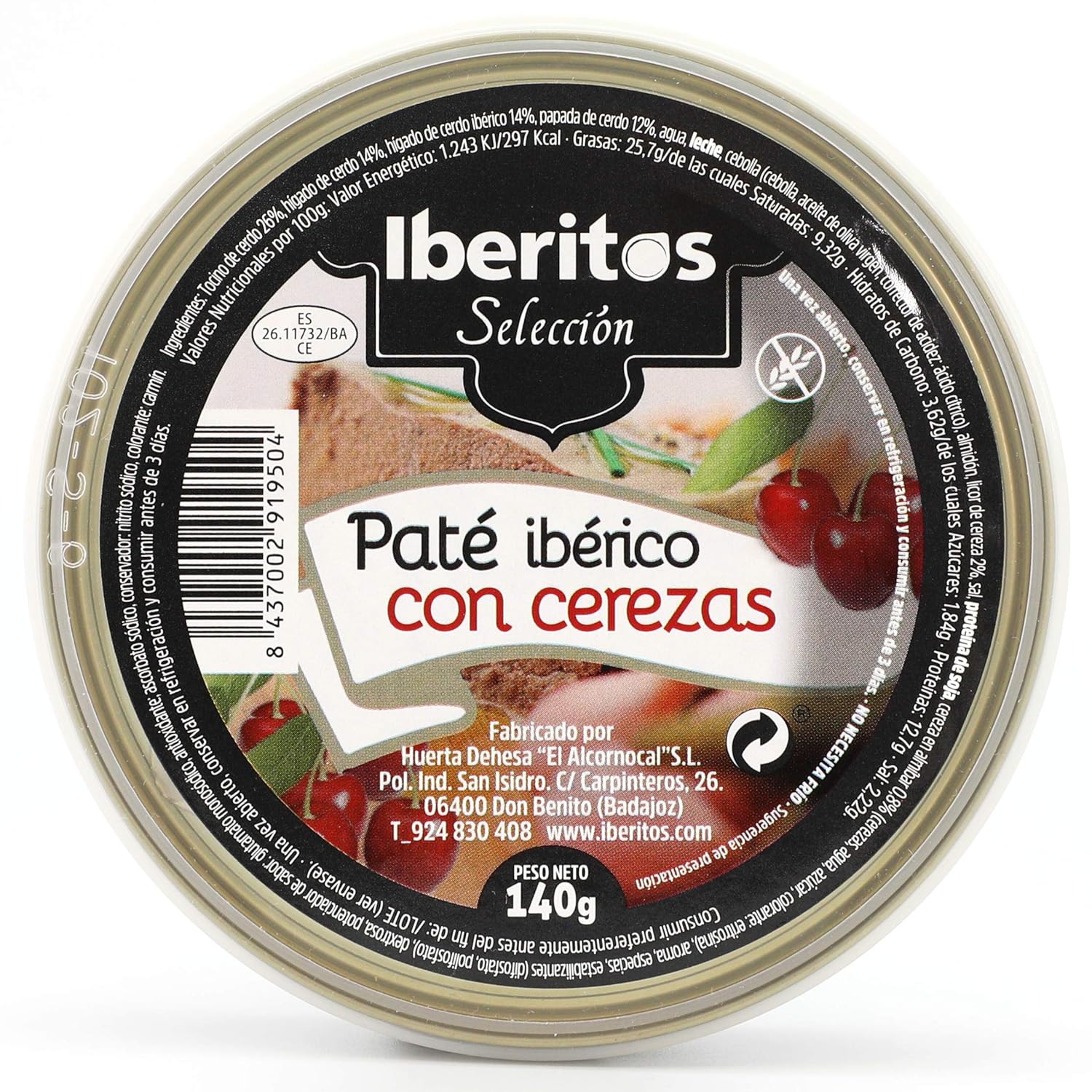 Iberitos - Crema de Salchichon al Jerez - 10 Latas x 140 gr ...