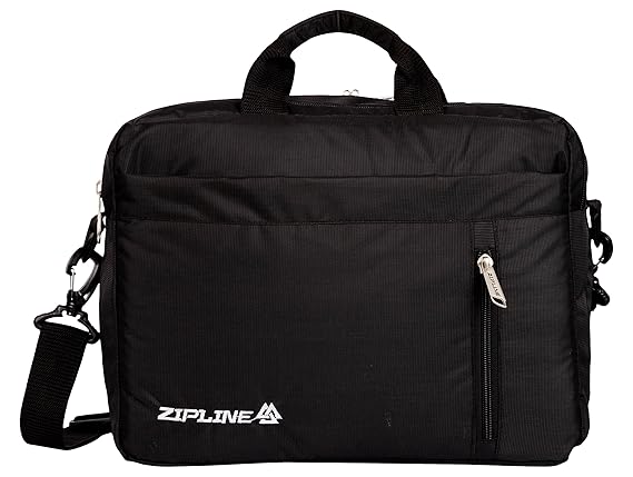 Zipline Synthetic 22 Liters Black 14 Formal Briefcase (2121 - Blk)
