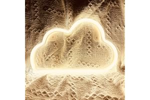 VAGARYLIGHT LED Neon Signs Cloud Wall Decorative Night Light for Bedroom Girls' Kids Room Home Décor Neon Light Battery Powered and USB Plug(NECLD)