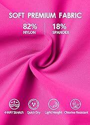 beautyin Swim Skirt Bottoms for Women Hot Pink