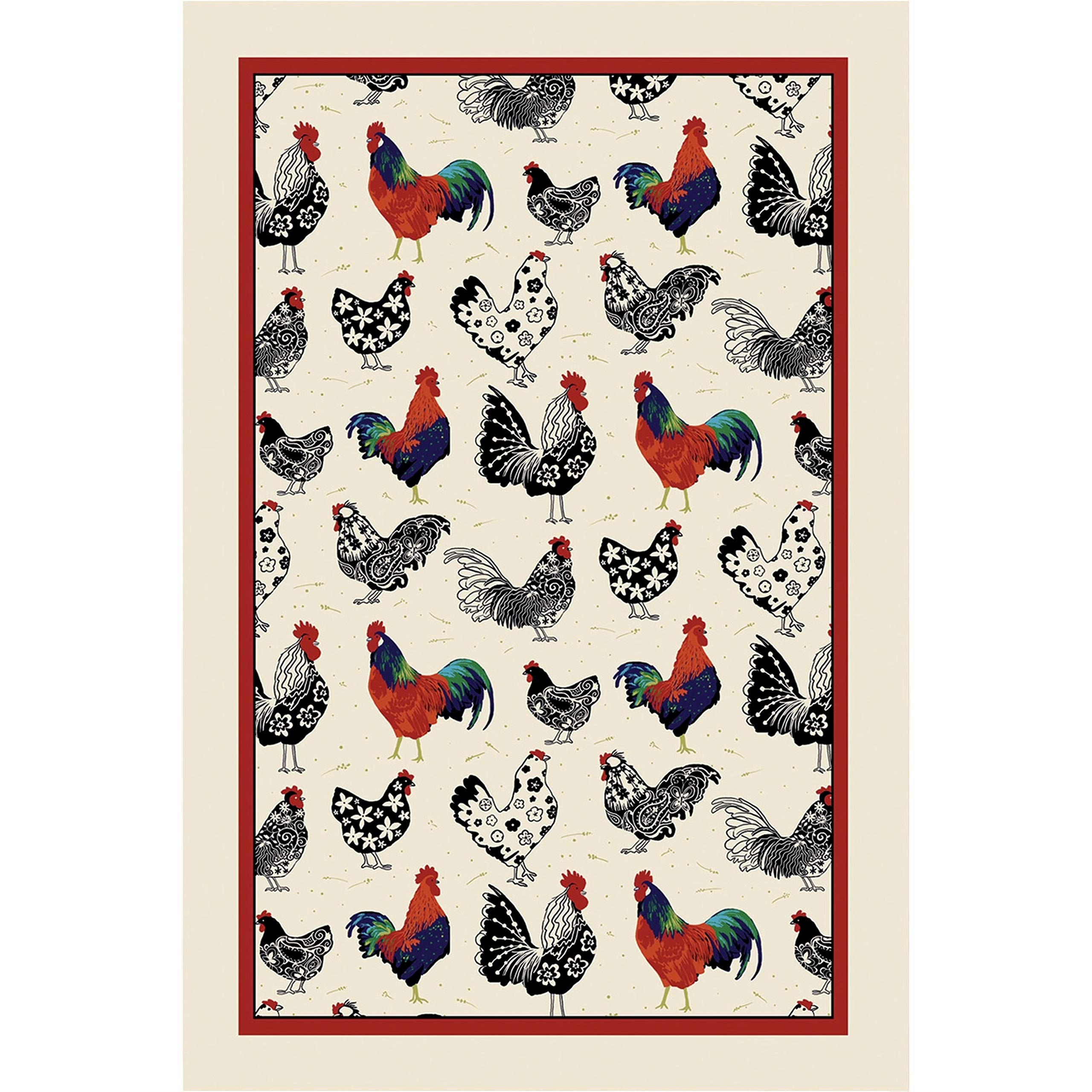 Ulster Weavers - Rooster - Tea Towel - Cotton - One Size in Cream
