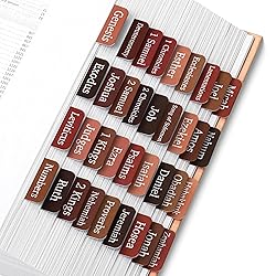 Mr. Pen- Bible Tabs, 75 Tabs, Hot Chocolate