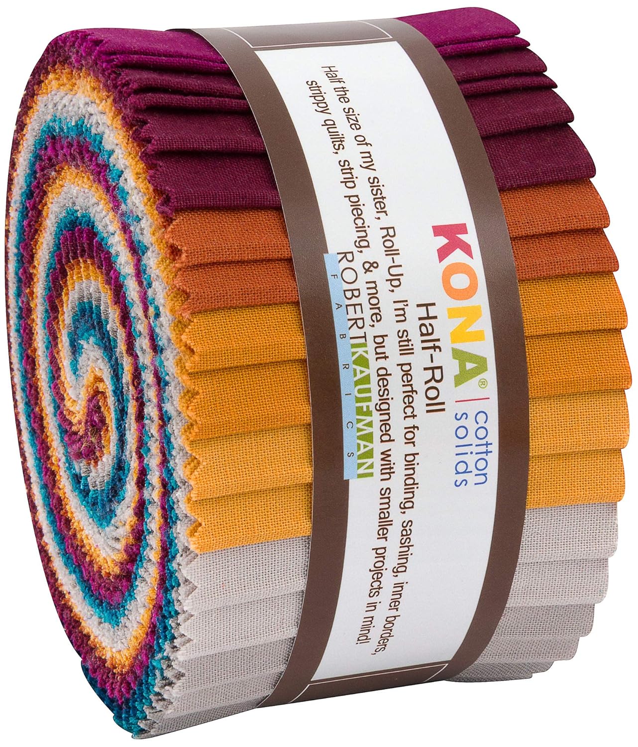 Robert Kaufman Kona Cotton Solids Tuscan Skies Half Roll 2.5 Precut