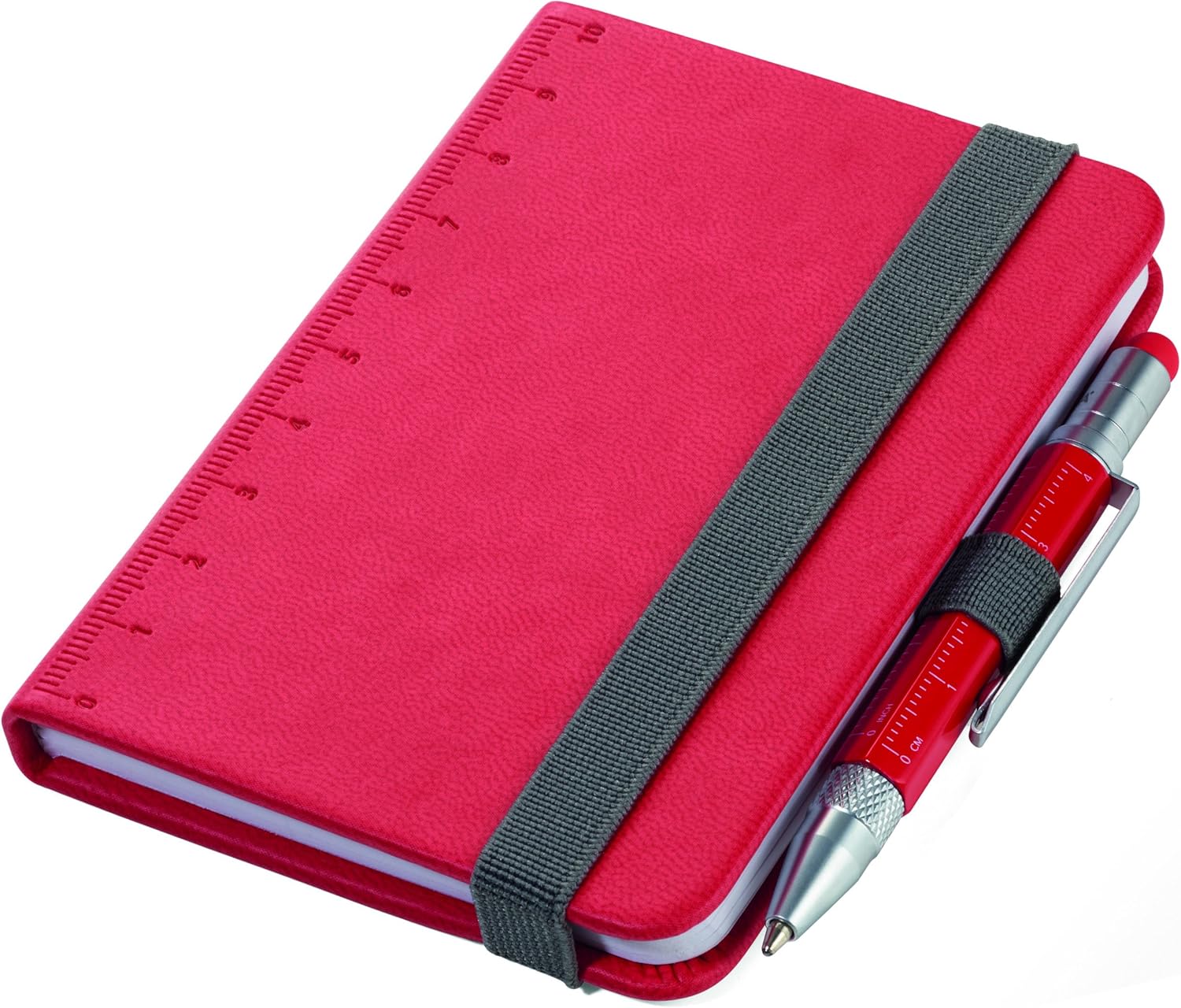TROIKA Notepad DIN A7 including ballpoint pen, elastic band closure, pen loop, FSC certified paper, perforated pages