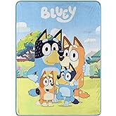 Northwest Bluey Micro Raschel Throw Blanket, 46" x 60", Family Photo