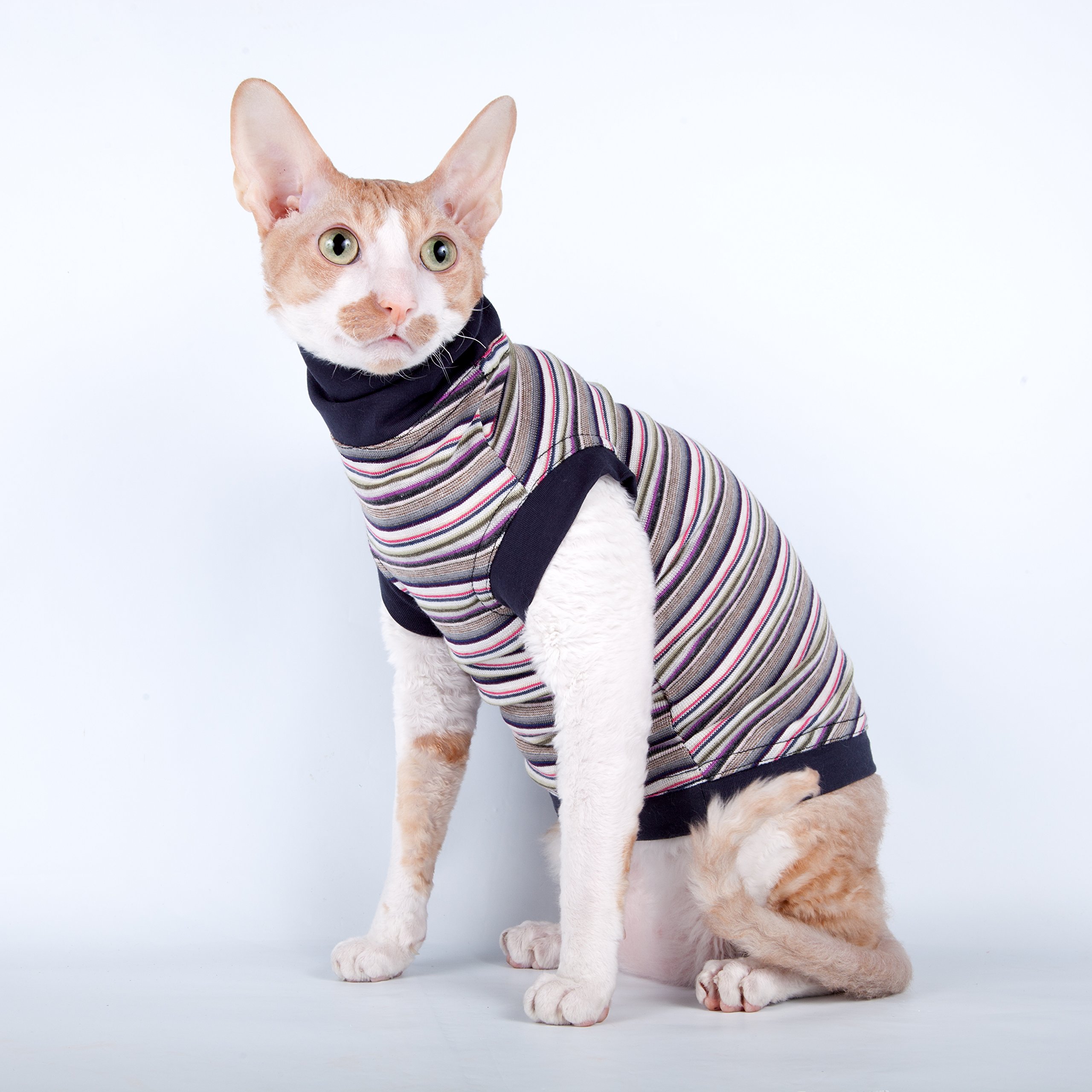 Kotomoda cat wear turtleneck Striped Cat (XL)