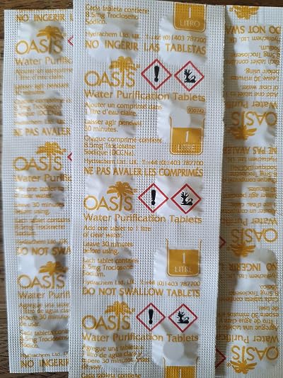 HAWA Oasis Water Purification Tablets 8.5 mg Treats Water 150 UK