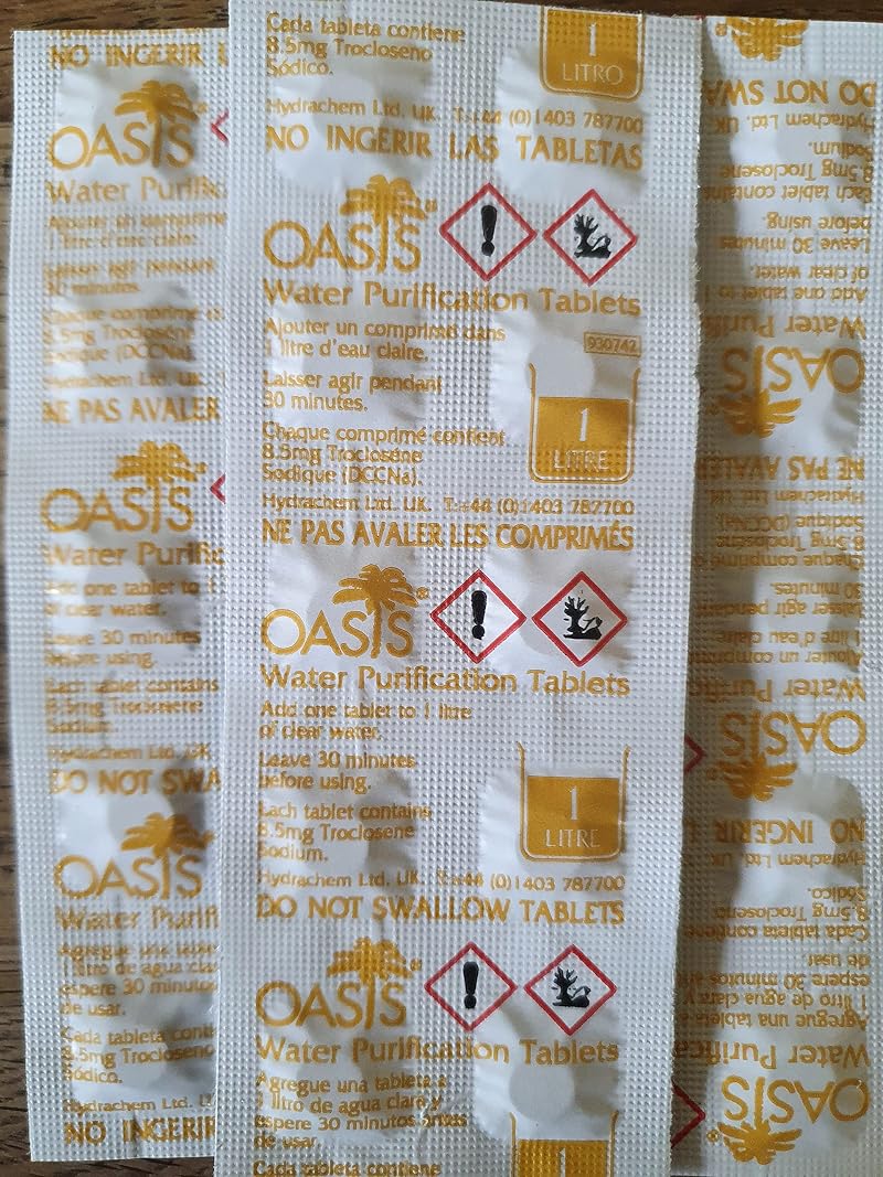 HAWA Oasis Water Purification Tablets 8.5 mg Treats Water 150 UK