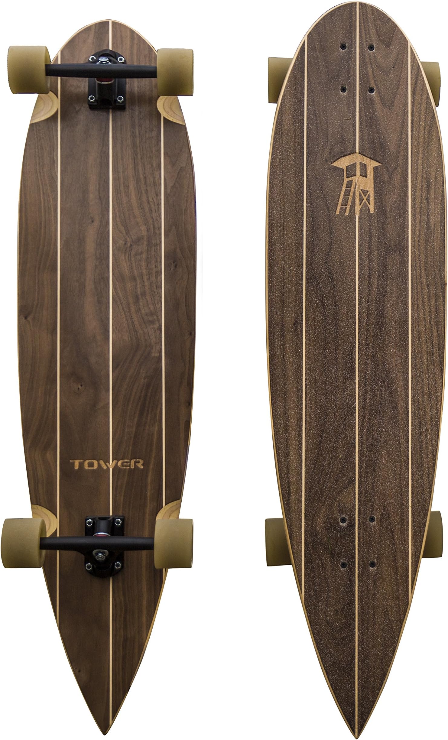 Tower Boardwalk Cruiser Pin Tail Longboard Skateboard