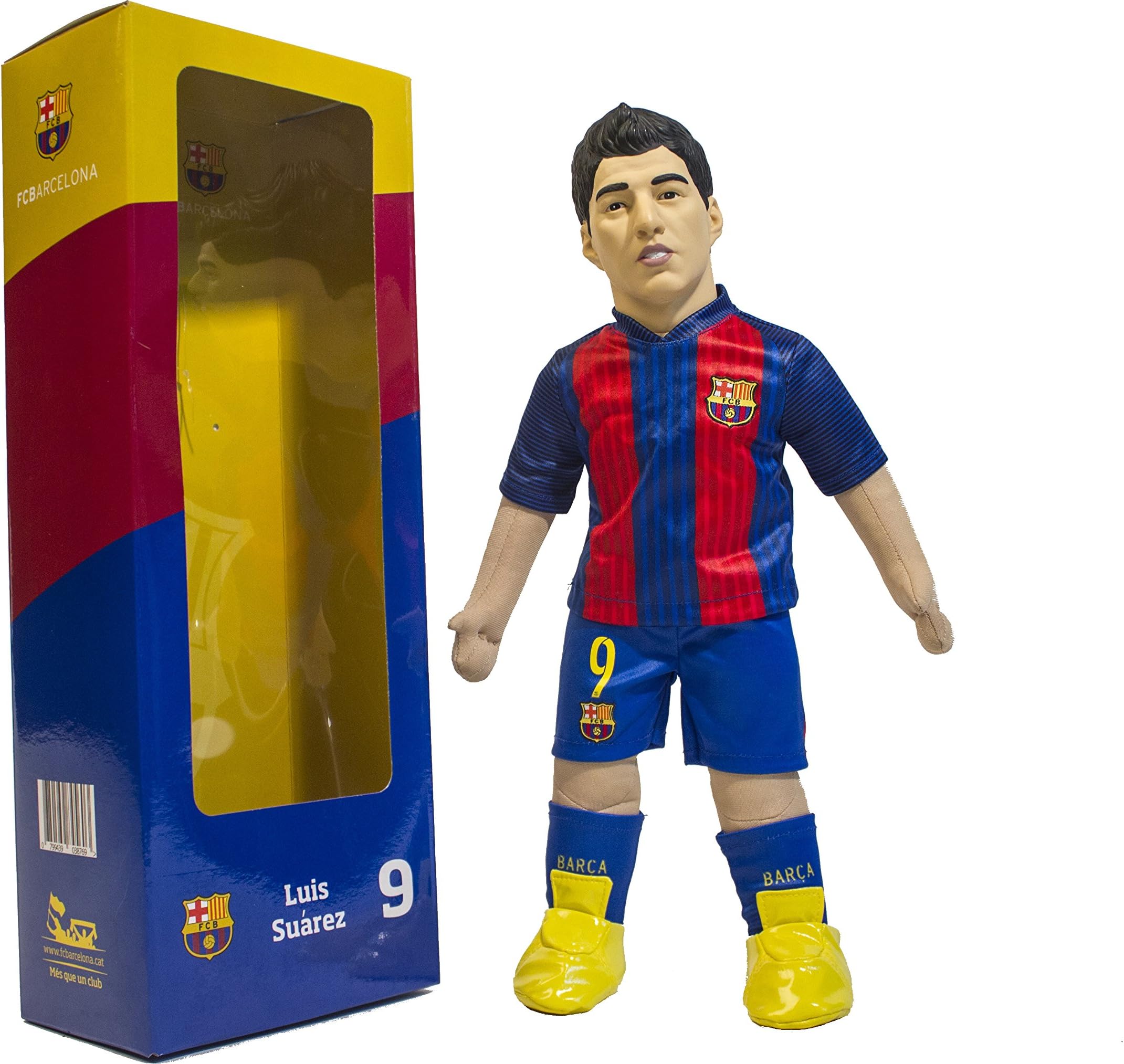 TOODLES DOLLS FC Barcelona Realistic Figure Luis Suárez Player, 45 cm/17.7 in Sizes (Suárez)