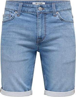 Only and Sons Ply Life Blue Shorts Hombre Pantalones Cortos Azul M