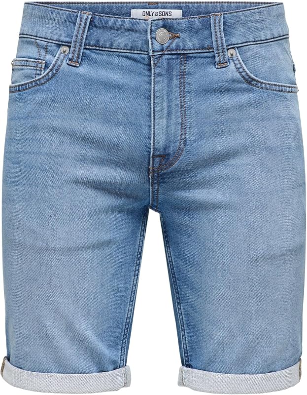 Only and Sons Ply Life Blue Shorts Hombre Pantalones Cortos Azul M