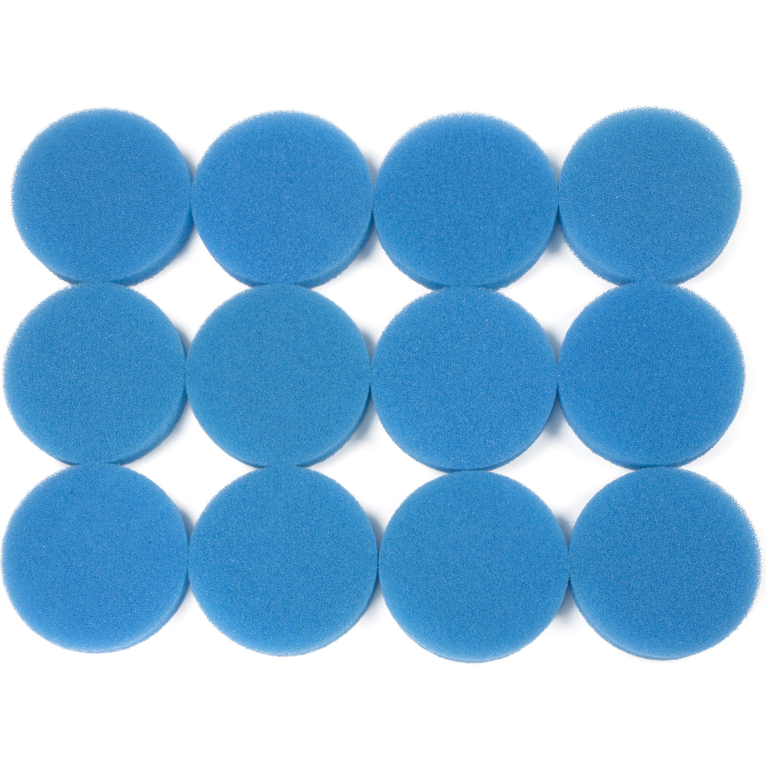 LTWHOME Blue Coarse Foam Media Filter Pads Suitable For Eheim Classic 2213/250 2616131(Pack Of 12)