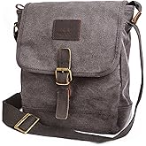 TOPWOLFS Canvas Messenger Bag Small Crossbody Bag Casual Travel Working Tools Bag Shoulder Bag Hold Phone Handset Anti Theft | Small, Casual, Travel, Working Tools Bag, Hold Phone, Handset