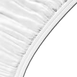 Amazon Basics Soft Microfibre Single Fitted Sheet 90x190cm Deep Pocket White view 4