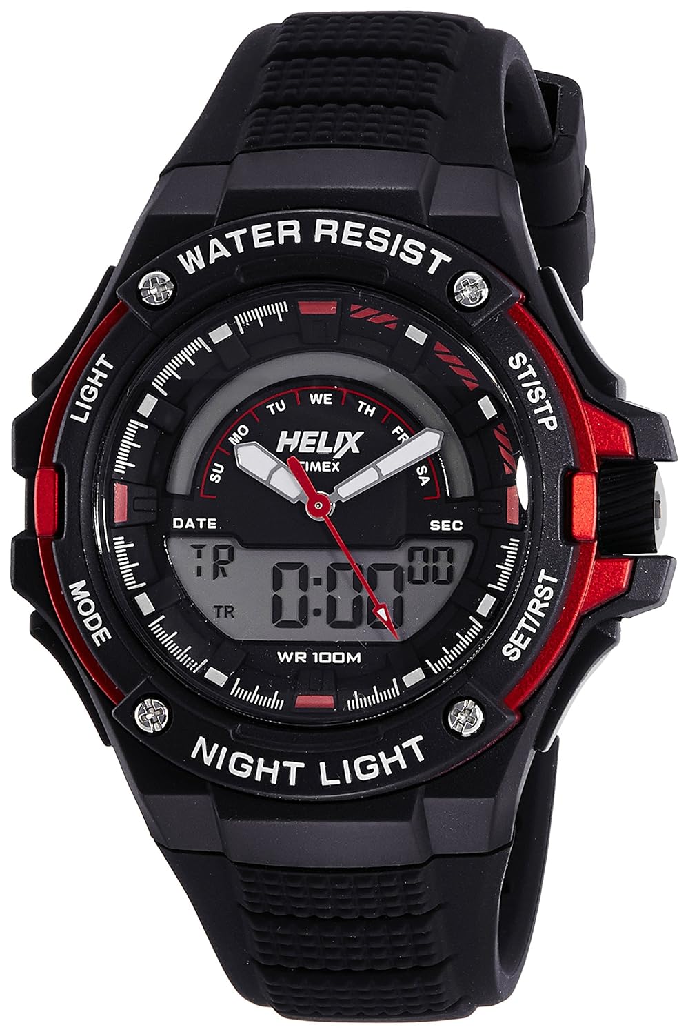helix analog-digital black dial unisex watch-twesk0303