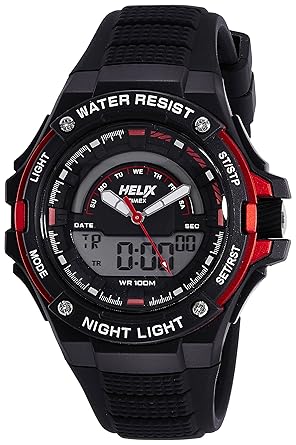 Helix Analog-Digital Black Dial Unisex Watch - TWESK0303