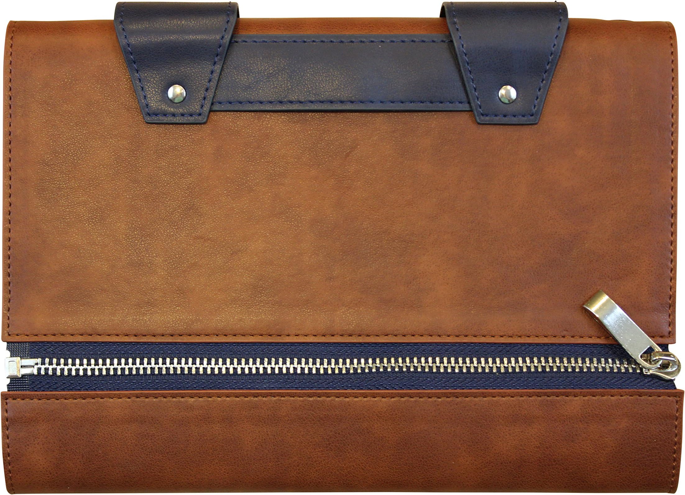 Mens Leather Journal - Handmade w/ Lined Pages Zipper Closure - Refillable Notebook Diary
