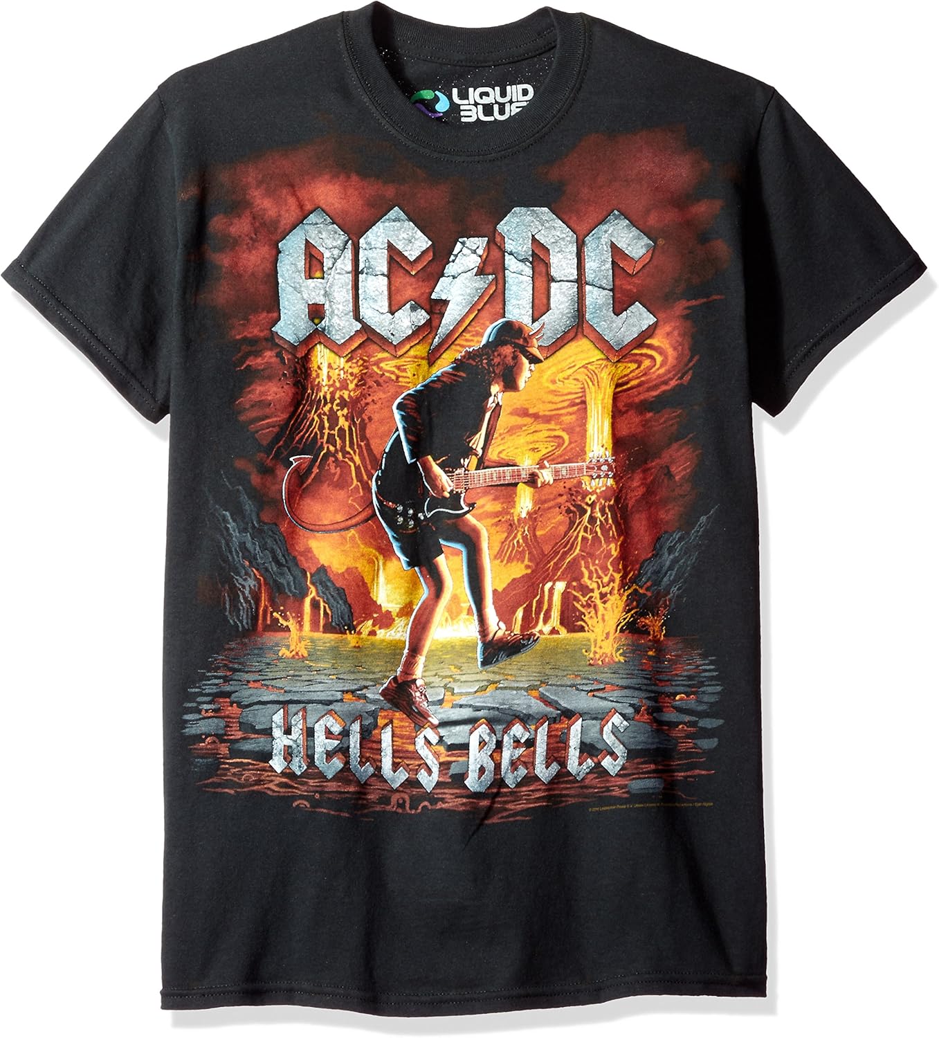 Liquid Blue Ac/Dc Rock Eruption Short Sleeve T-Shirt