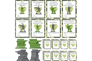 CPicdn 32 Pack Valentine’s Day Army Card Soldier Eraser for Kids Bulk Cute Pencil Erasers Soldier Figures 3D Puzzle Erasers with Valentine Gift Cards for Kids Classroom Prizes Exchange Party Favor