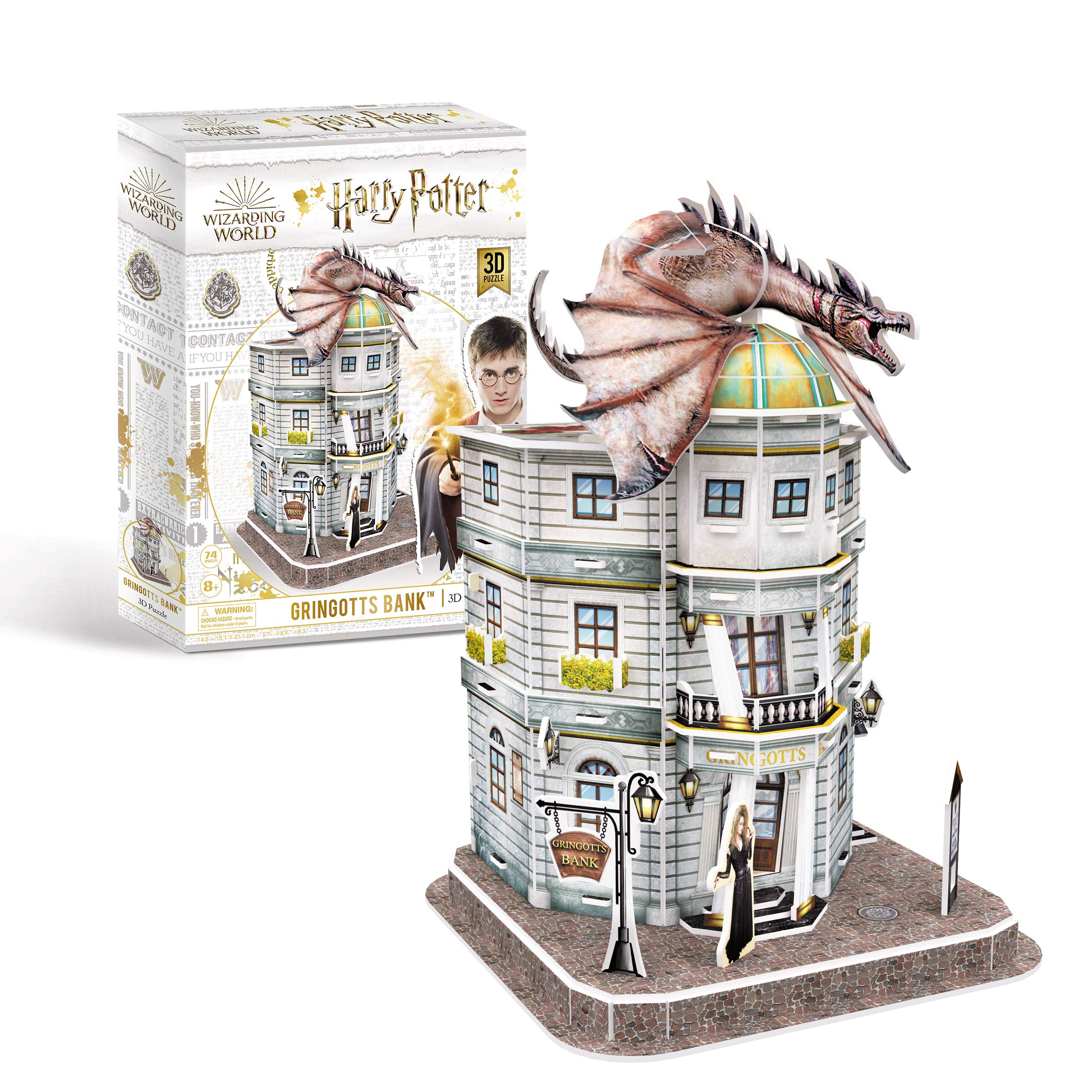 University Games 7615 Harry Potter Gringotts Bank 3D Puzzle, Brown