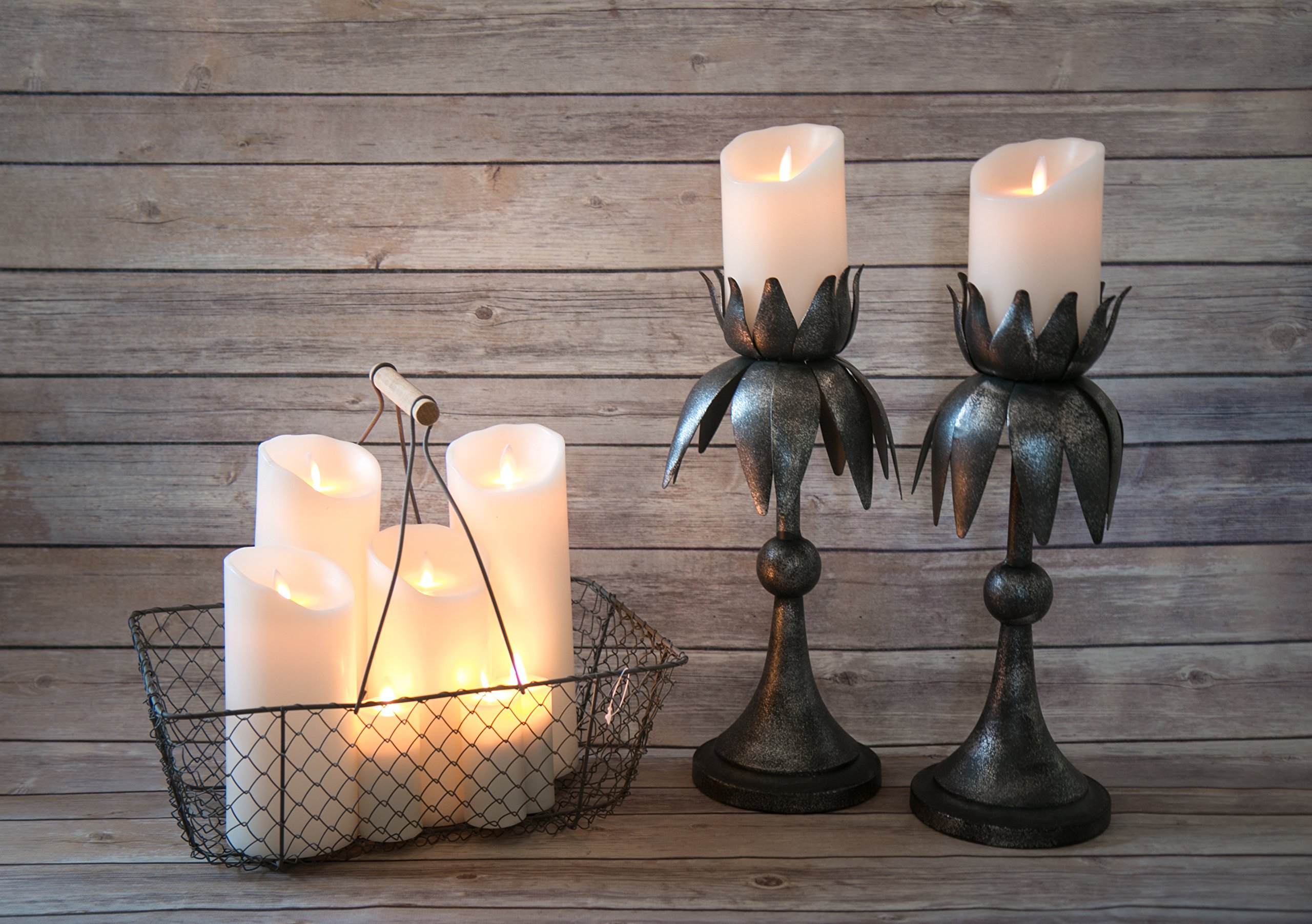 Boston Warehouse Mystique Flameless Candle, Ivory 5" Pillar, Remote