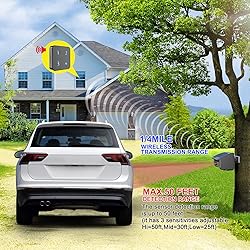 1/4Mile Solar Driveway Alarm System-Up to 50FT Wide
