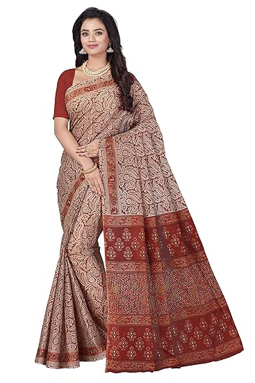 Womens Pure Cotton Saree