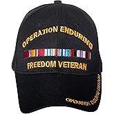 Artisan Owl Operation Enduring Freedom (OEF) Veteran Embroidered Black Baseball Cap