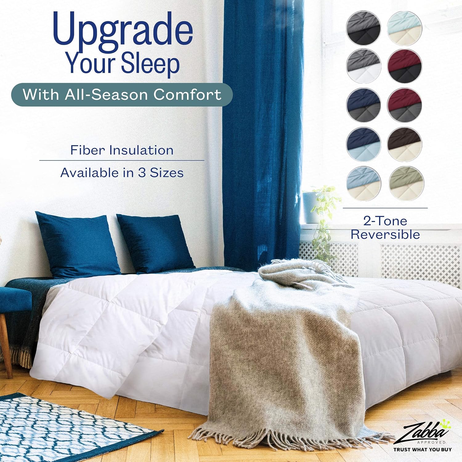 Sleep Restoration King Size Comforter for Bed - Down Alternative, Heavy, All-Season Luxury, Hotel Bedding, Oversized Reversible Comforters, Burgundy/Black: Kitchen & Dining