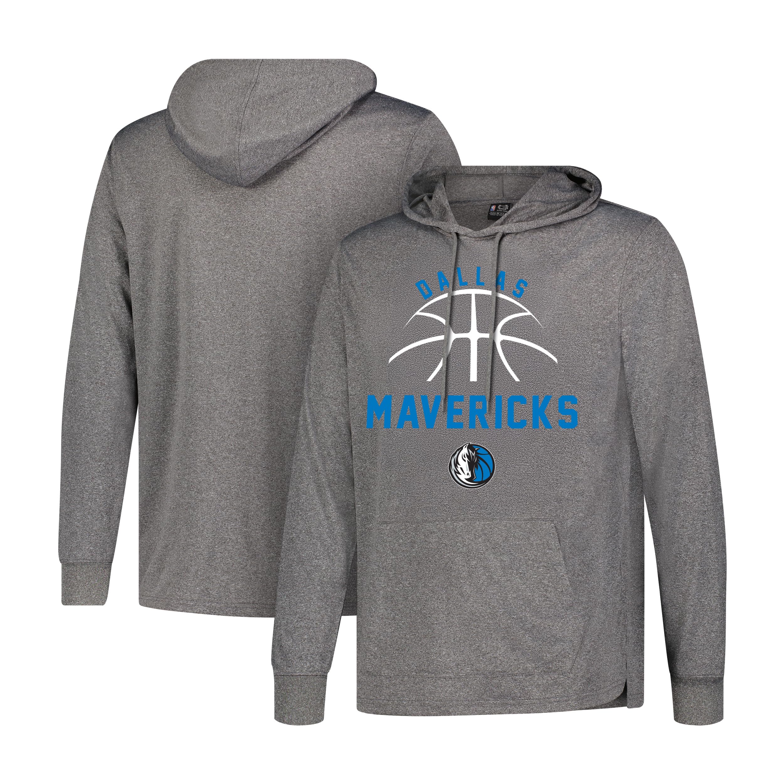 Ultra Game Men's NBA Official Super Soft Lightweight Hoodie Sweatshirt, Dallas Mavericks, Heather Charcoal , Small Image