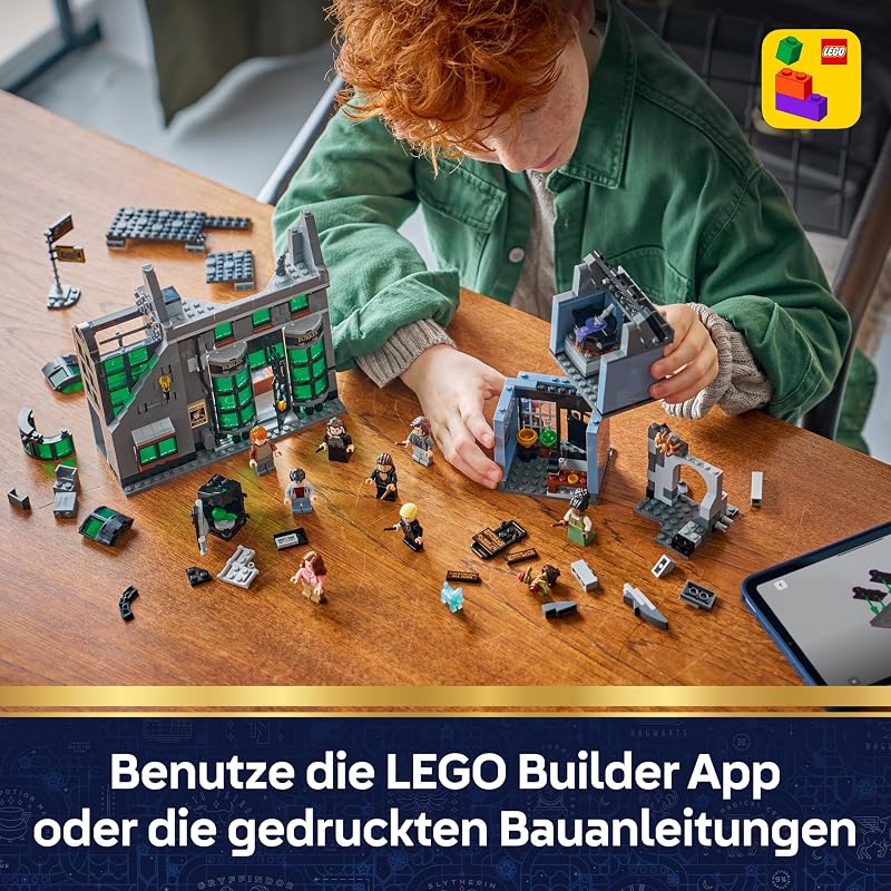 Harry Potter Zaubererläden in der Winkelgasse Spielzeug - Miniatur Modellbau mit 8 Minifiguren & sammelbarem Patronus - Kinderzimmer Deko - Geschenk für Mädchen, Jungen & Fans ab 8 Jahren - 76471 — Foto 8 von 8