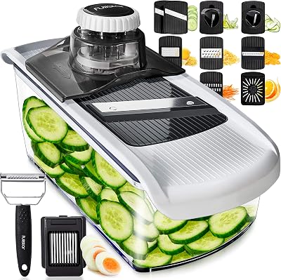 Fullstar 11-in-1 Mandoline Slicer Spiralizer Julienne Grater White