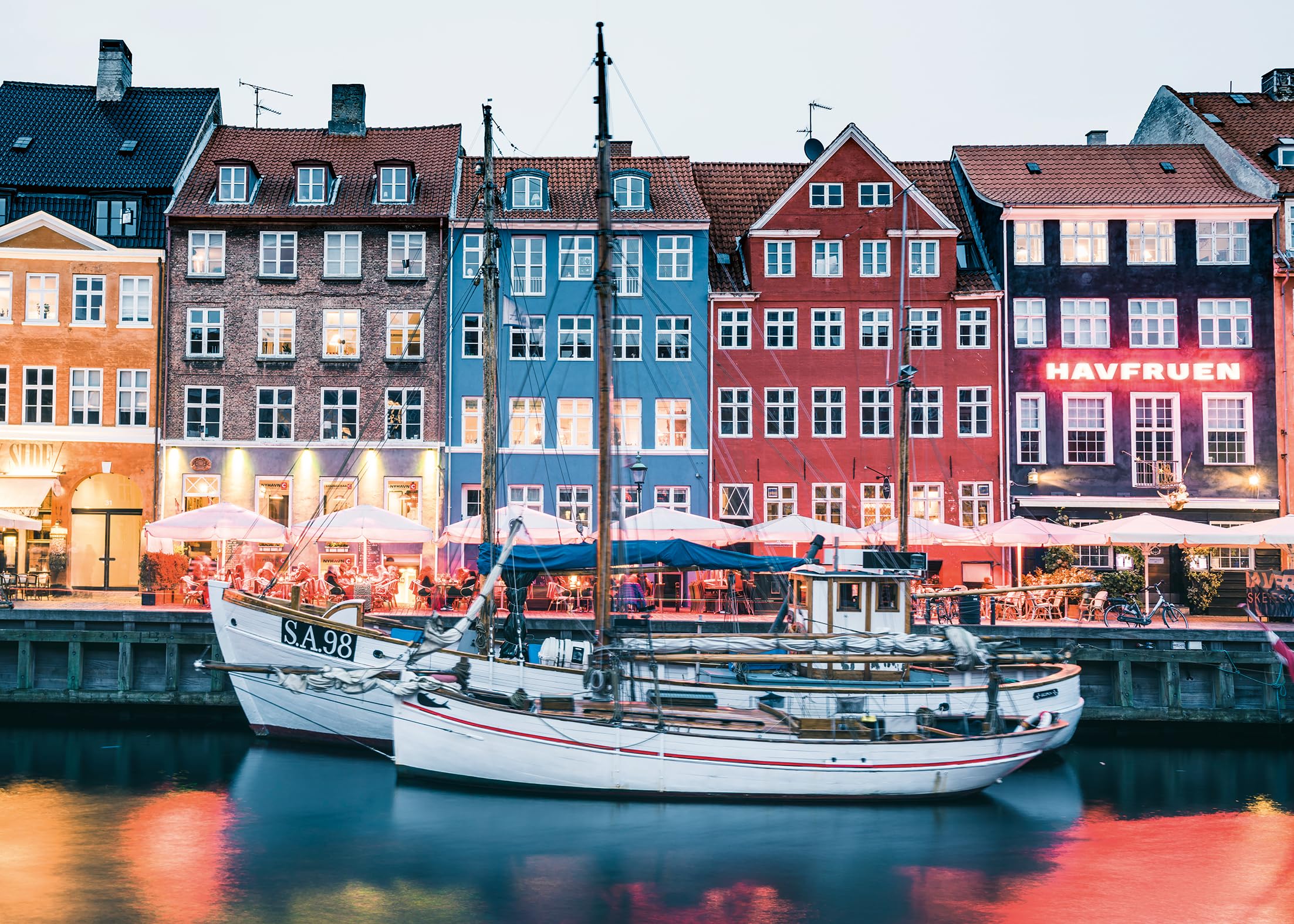 Ravensburger 12000111 - Copenhagen, Denmark - 1000 pieces jigsaw puzzle – Puzzle for adults and kids age 14 years up, jigsaw puzzle Copenhagen
