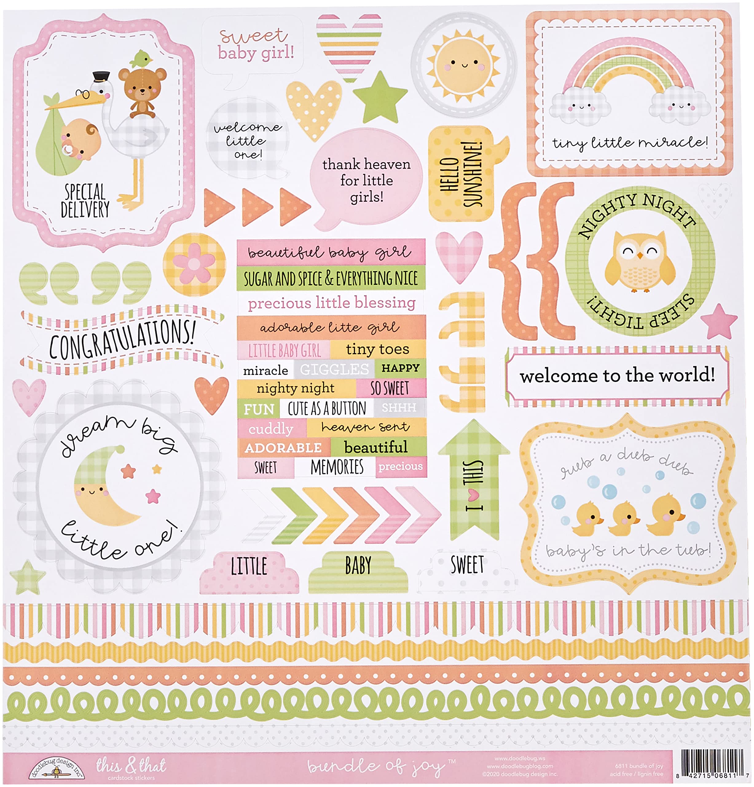 DOODLEBUG Design INC. Bundle of Joy Paper 12X12 Pack