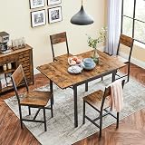 VASAGLE Folding Dining Table Drop Leaf Extendable 78x120 cm Rustic Brown view 2