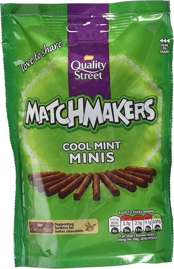 Quality Street Mini Matchmakers Cool Mint, 108 g Amazon.co.uk Prime