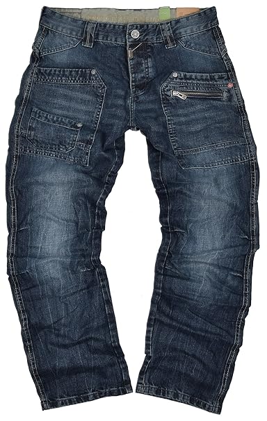 Timezone Herren Jeans Clay 3983 Urban Indigo Wash Cargo Worker