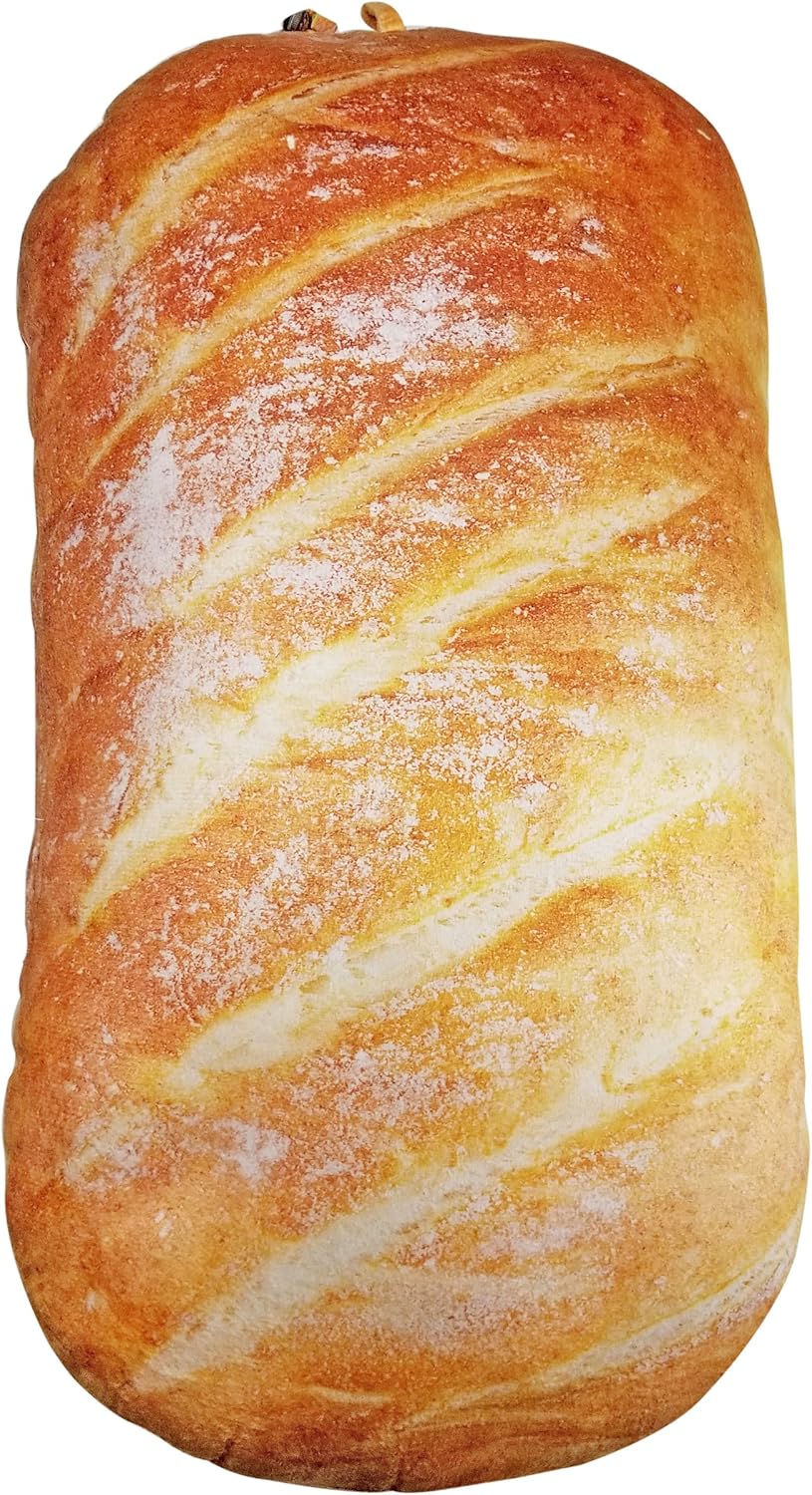 Soft Food Plush Novelty Throw Pillows Funny Junk Food Stuffed Plush Pillow - Housewarming, White Elephant Prank Party Gifts Pillow Collections (French Bread)