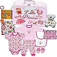 Welcome to The World Baby Girl Suitcase, New Baby Gift Set, Baby Basket Gift Essentials in Unique Keepsake Suitcase Box, Pink, Medium - Nikki’s Gift Baskets