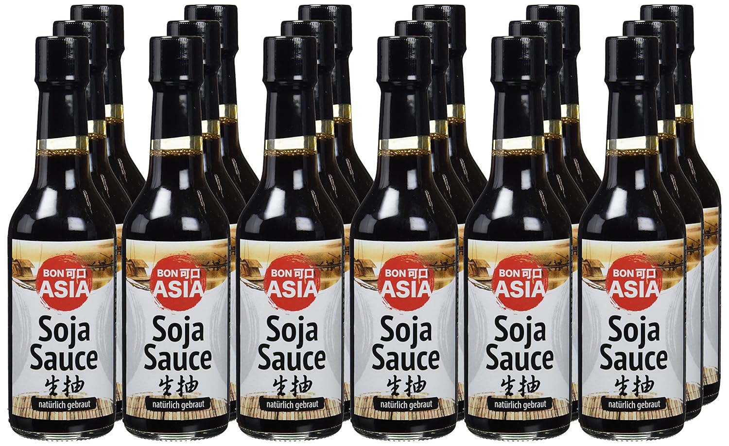 Bonasia Salsa de Soja, Clara - 3 Paquetes de 6 x 150 ml - Total ...