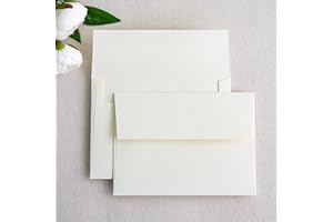 PONATIA 50 Pieces 5x7 Envelopes, A7 Envelopes Self Seal for Weddings, Invitation Cards, Photos, Postcards, Greeting Cards Mai